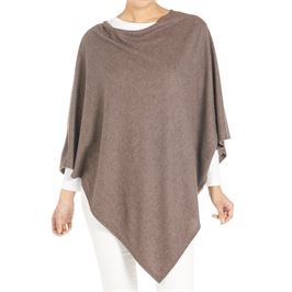 Lightweight Brushed Poncho in Brown-Lemons and Limes Boutique