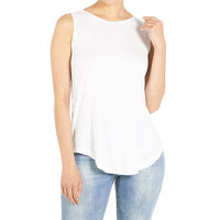 Erin Pleat Back Tank in White-Lemons and Limes Boutique