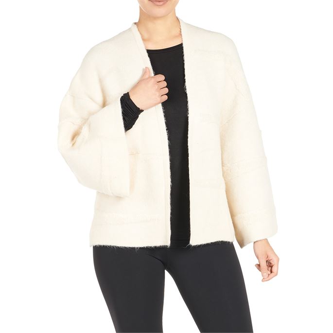 Eliot Cardigan in Cream-Lemons and Limes Boutique