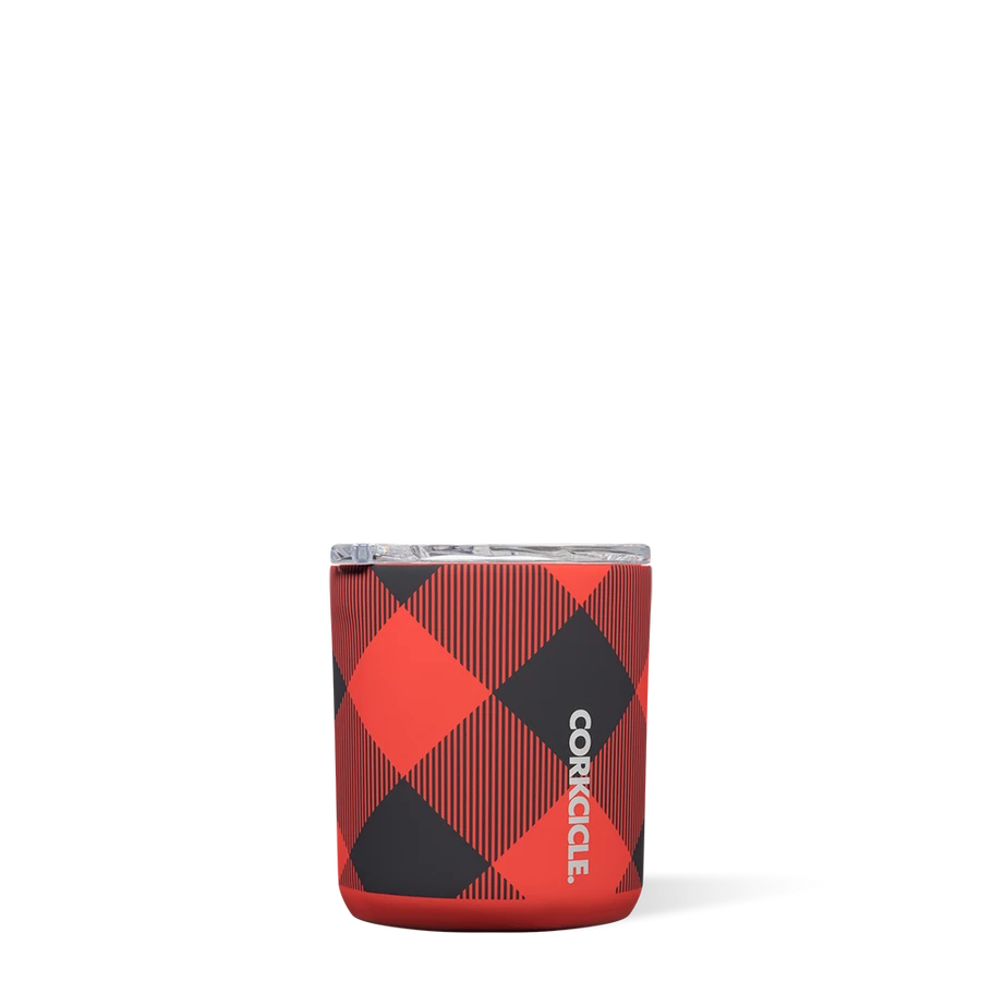Corkcicle- 12oz. Holiday Buzz Cup in Buffalo Plaid Red-Lemons and Limes Boutique