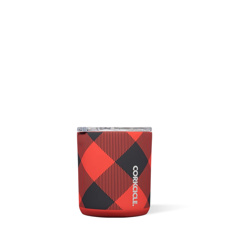 Corkcicle- 12oz. Holiday Buzz Cup in Buffalo Plaid Red-Lemons and Limes Boutique