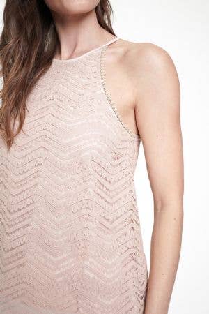 Lace Halter Top in Blush--Lemons and Limes Boutique