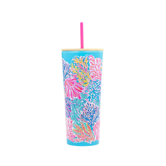 Lilly Pulitzer Tumbler with Straw, Splashdance--Lemons and Limes Boutique