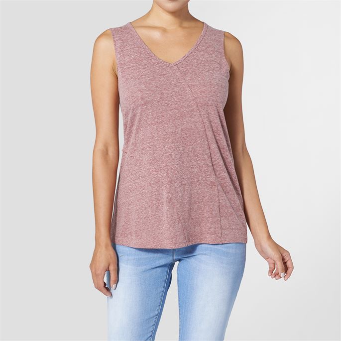 Haiden V-Neck Tank in Pink--Lemons and Limes Boutique