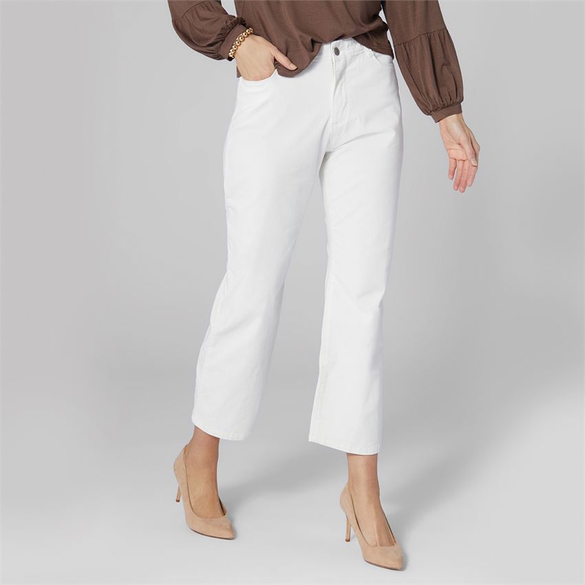 OMG Zoeyzip Cropped Wide Leg Corduroy in Winter White-Lemons and Limes Boutique