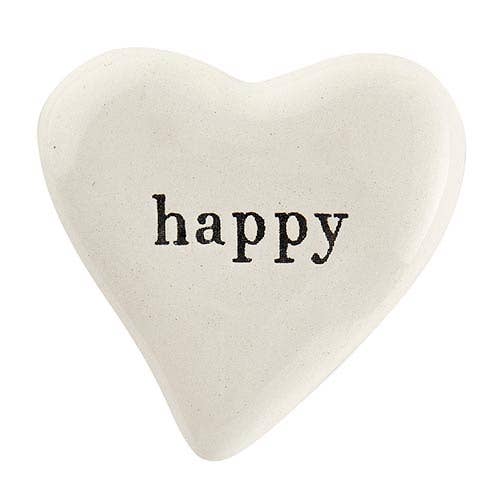 Ceramic Heart - Happy--Lemons and Limes Boutique