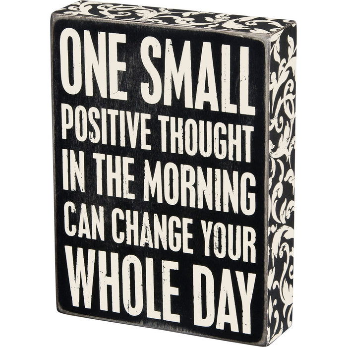 Positive Thought - Box Sign-Home Decor-Lemons and Limes Boutique