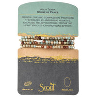 Stone Bracelet/Necklace - Aqua Terra - Stone of Peace-Bracelet-Lemons and Limes Boutique