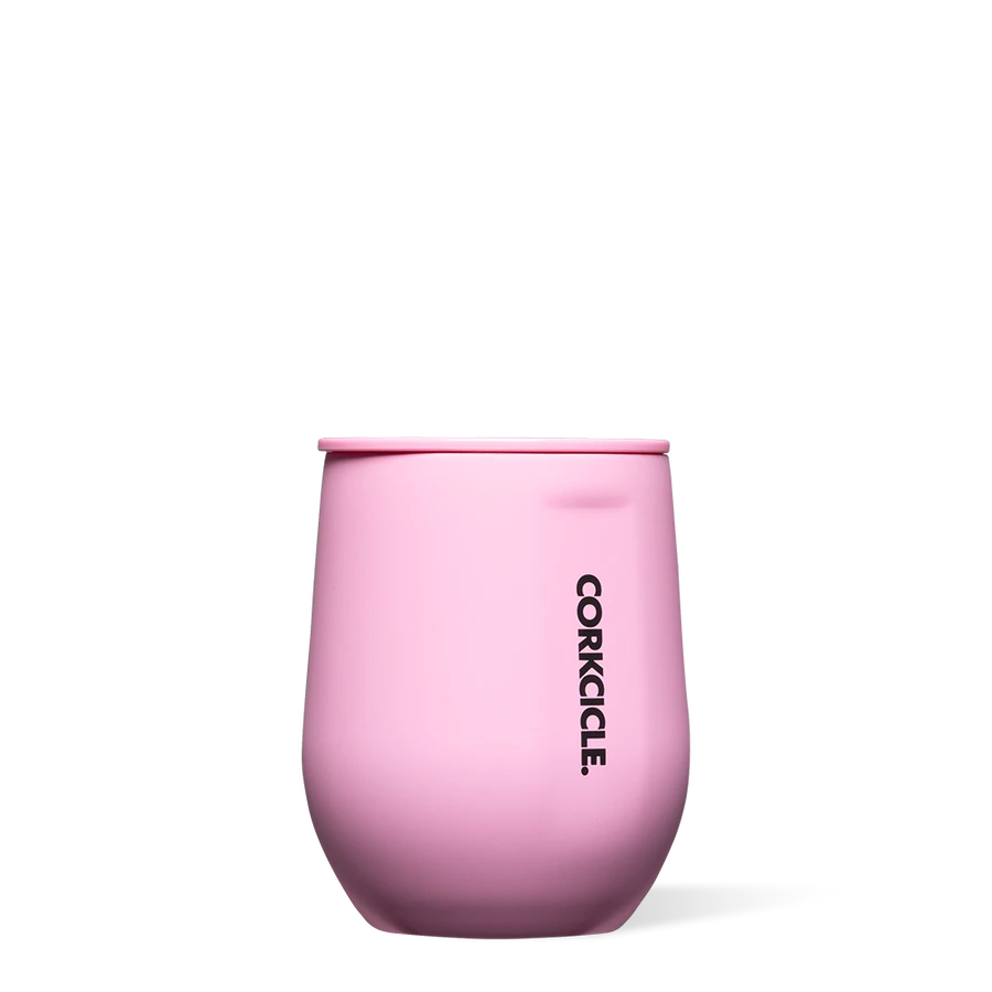 12oz. Stemless in Neon Lights Sun-Soaked Pink Corkcicle--Lemons and Limes Boutique