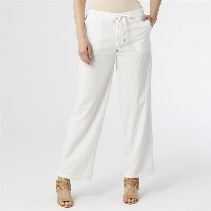 Elation Gauze Wide Leg Pants in White--Lemons and Limes Boutique