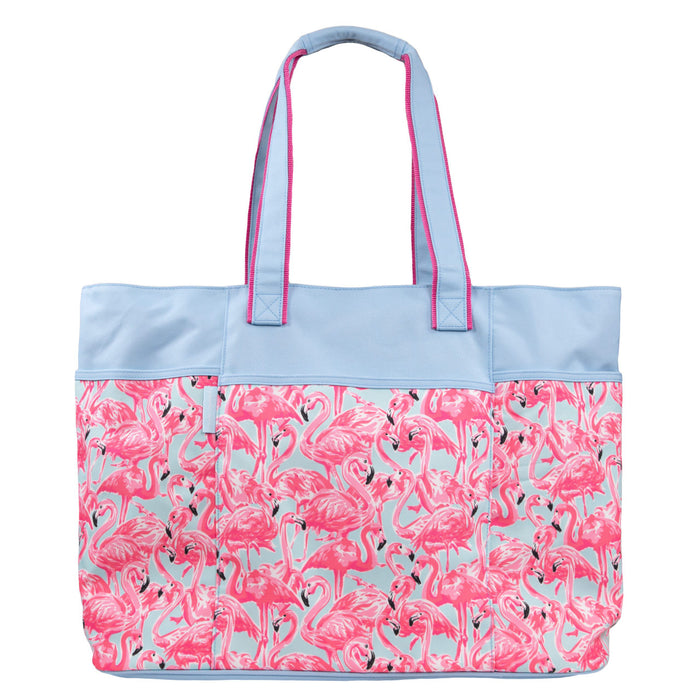Simply Southern Beachtote in Flamingo-Lemons and Limes Boutique