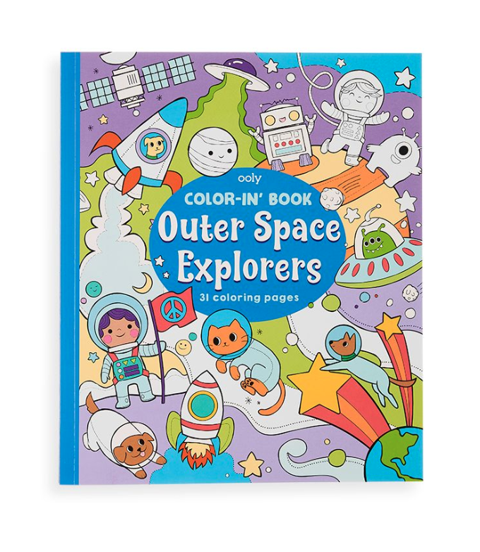 OOLY - Color-in' Book: Outer Space Explorers-Lemons and Limes Boutique