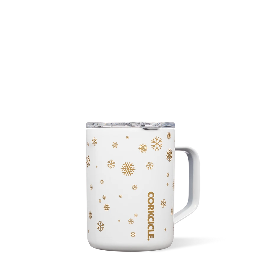 Corkcicle- 16oz. Holiday Coffee Mug in Snowfall White-Lemons and Limes Boutique