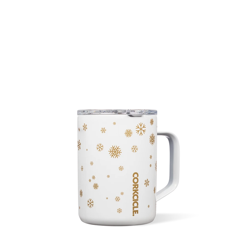 Corkcicle- 16oz. Holiday Coffee Mug in Snowfall White-Lemons and Limes Boutique