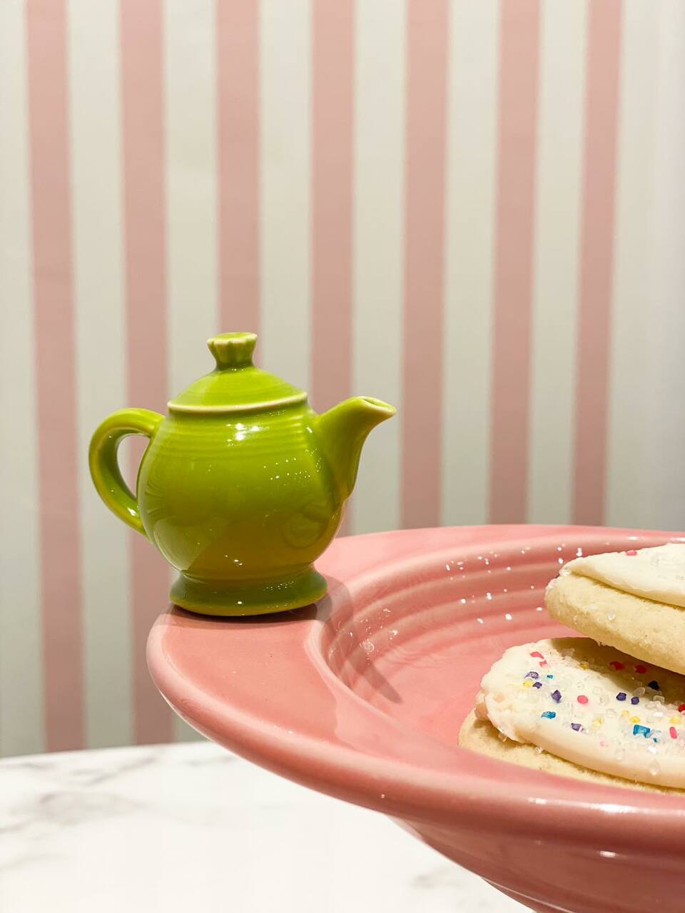 Retired Fiesta Bread Tray with Teapot by Nora Fleming Lemons and Limes Boutique