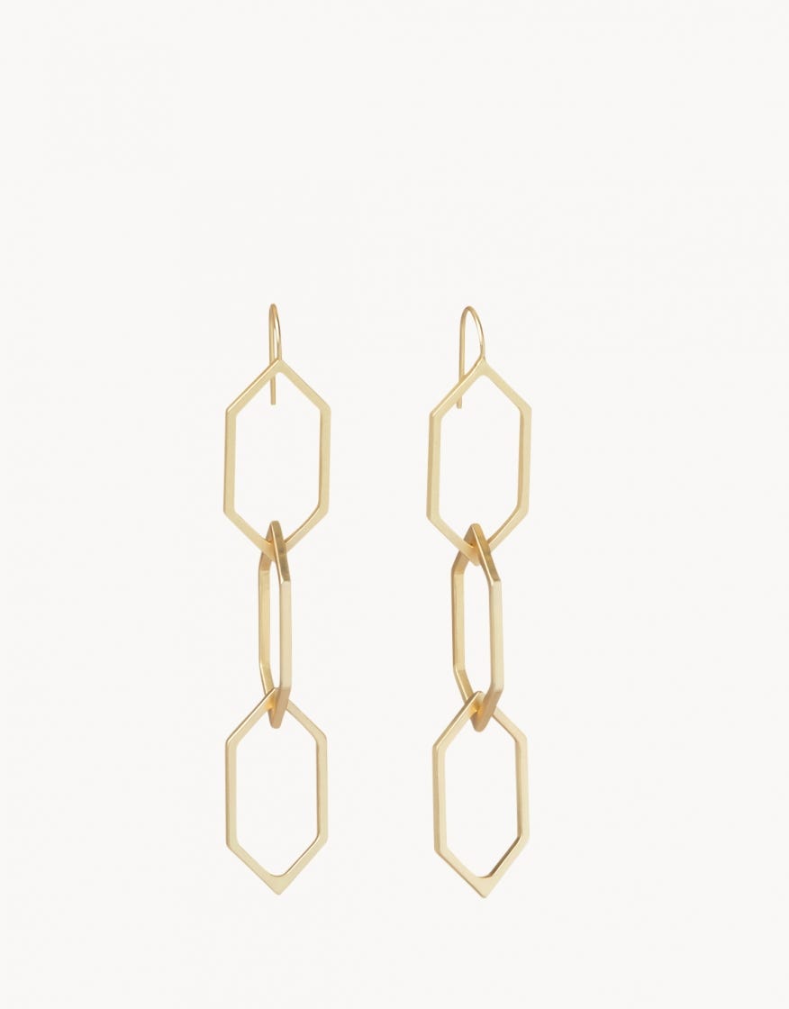 Rhett Dangle Earrings in Gold Spartina-Earrings-Lemons and Limes Boutique