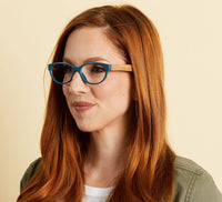 Peepers - Prairie in Teal/Wood-Eyewear-Lemons and Limes Boutique