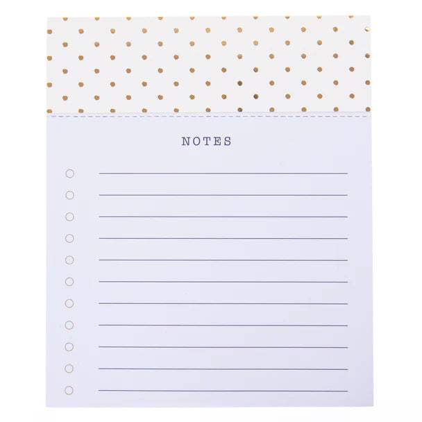 Gold Dots Jotter Notepad--Lemons and Limes Boutique