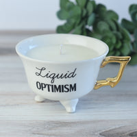6 oz. Candle Stoneware Footed Teacup-Candle-Liquid Optimism-Lemons and Limes Boutique