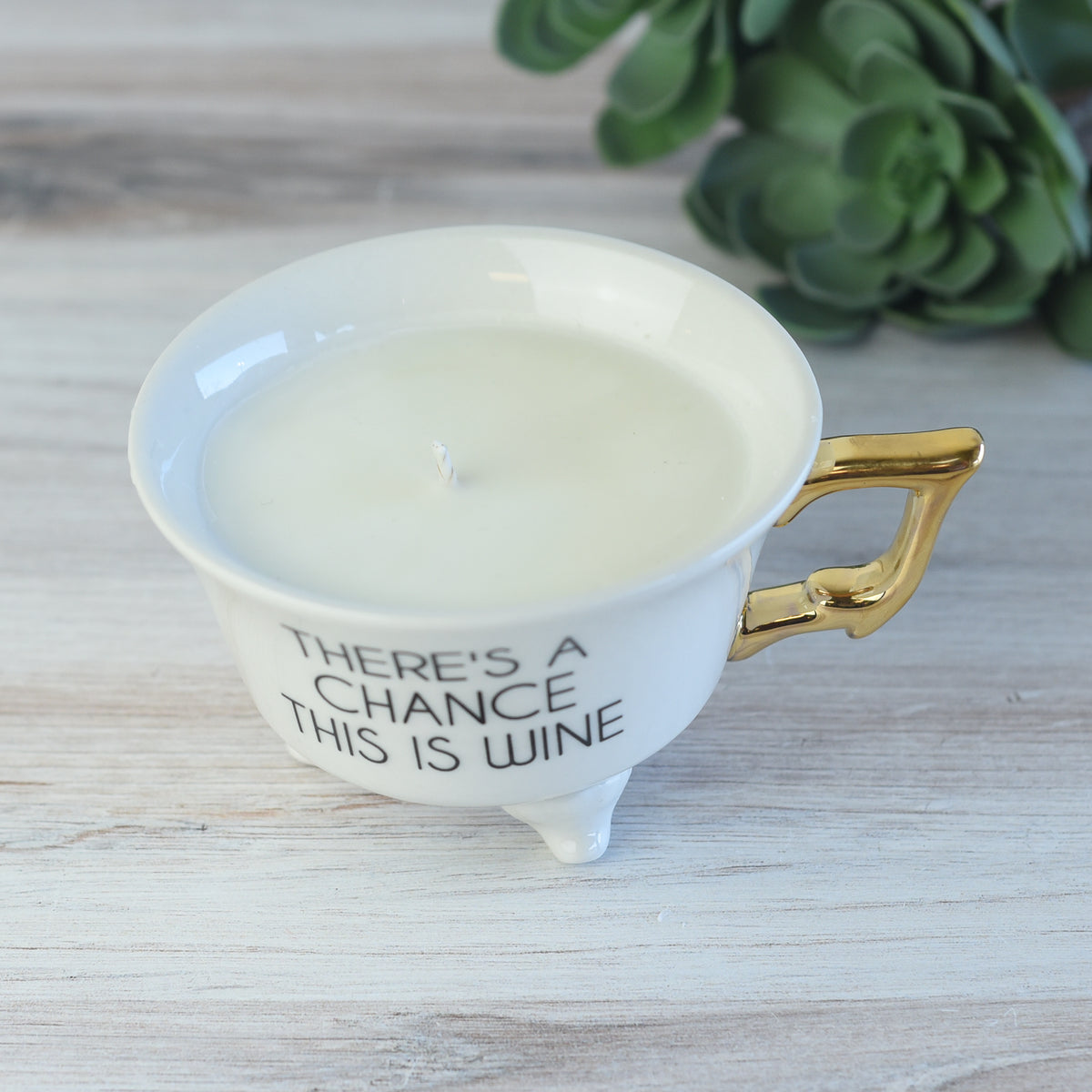 6 oz. Candle Stoneware Footed Teacup-Candle-Lemons and Limes Boutique
