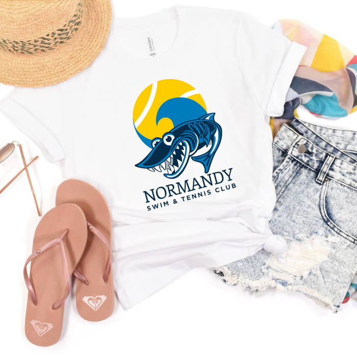 Normandy Swim and Tennis Club White T-Shirt--Lemons and Limes Boutique
