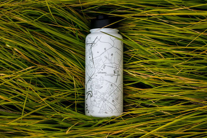 Loveland Map 32oz Insulated Bottle in Matte White-Lemons and Limes Boutique