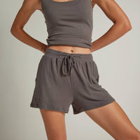 Soft Lounge Shorts in Soft Grey--Lemons and Limes Boutique