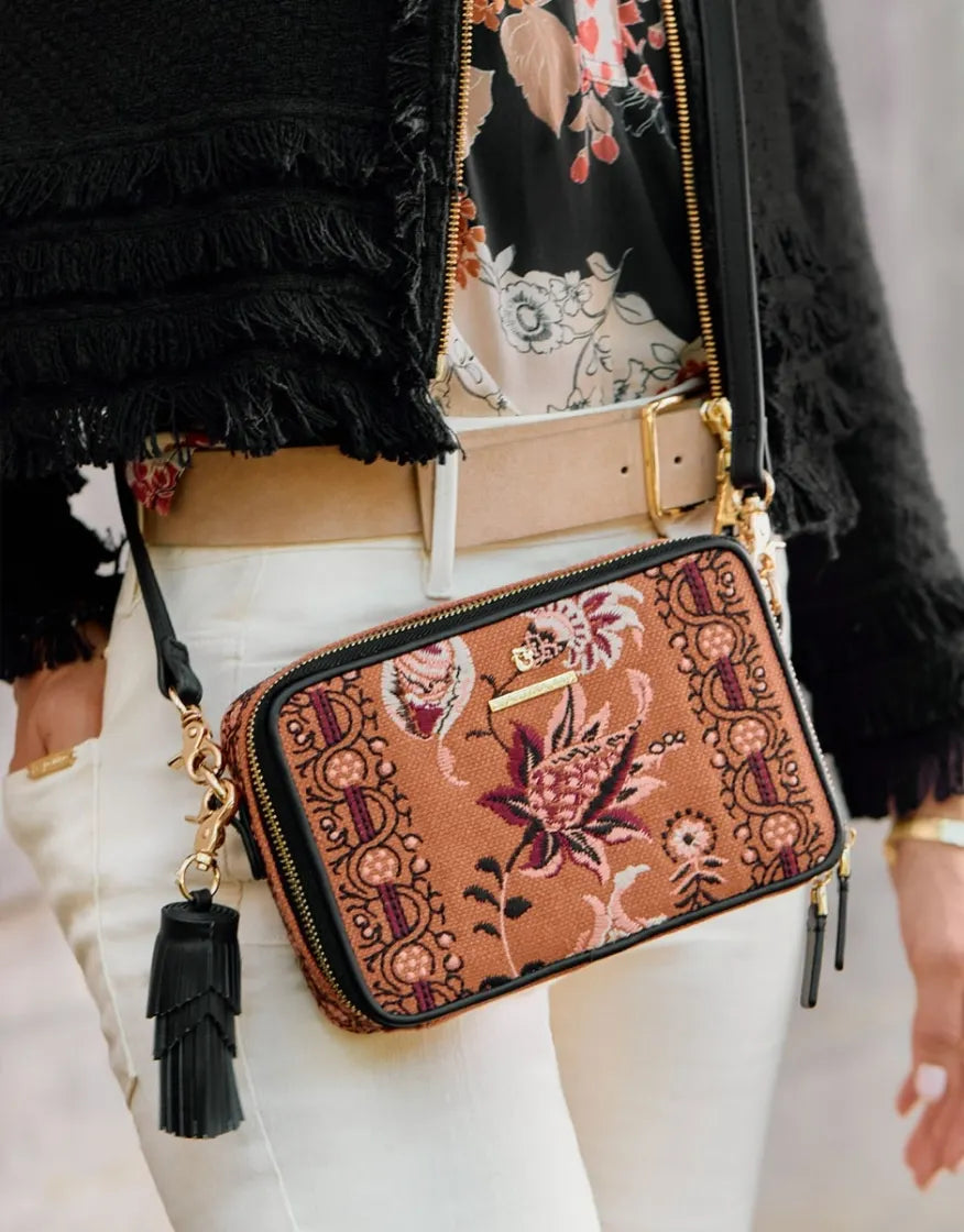 Spartina Carmella Phone Crossbody in Linden-Lemons and Limes Boutique