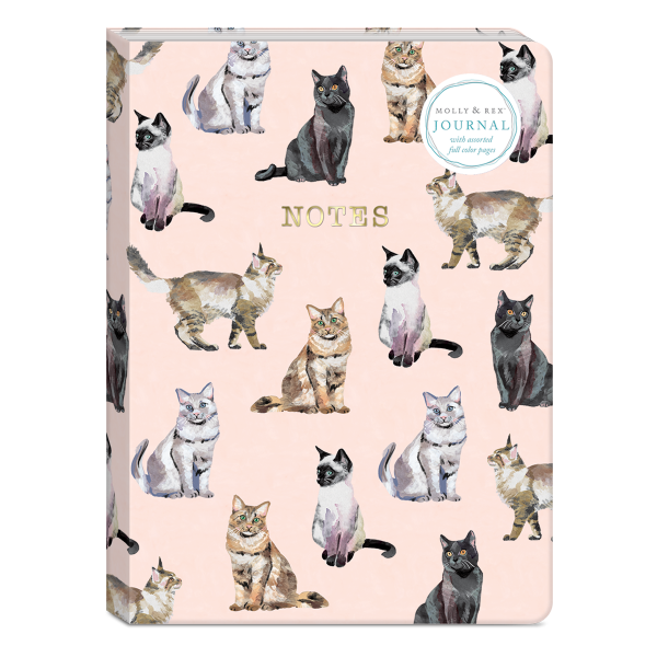 Cat Pattern Soft Cover Journal--Lemons and Limes Boutique