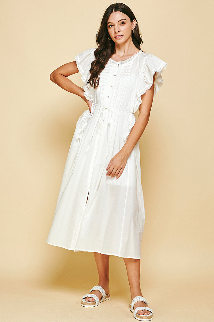 Devon Dress in White-Lemons and Limes Boutique