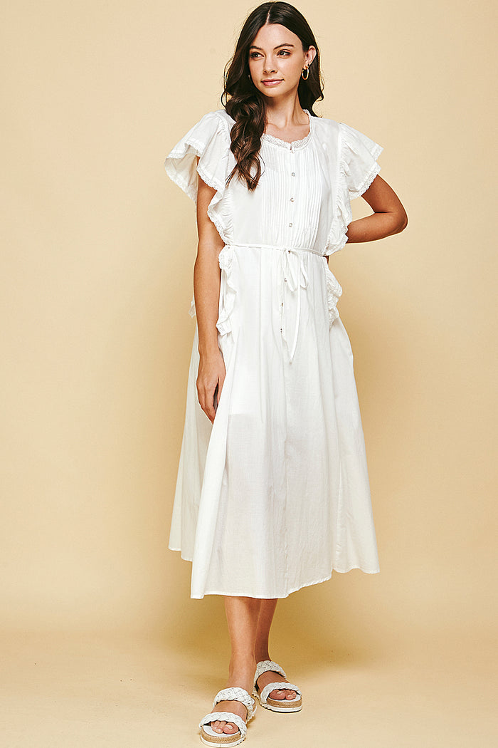 Devon Dress in White-Lemons and Limes Boutique