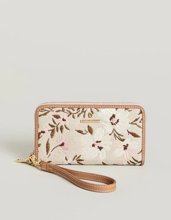 Spartina 449 Wallet Parade Embroidered Floral-Lemons and Limes Boutique