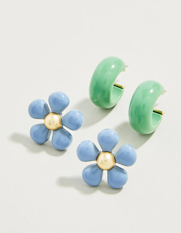 Sweet Song Earrings Set Blue/Green-Lemons and Limes Boutique