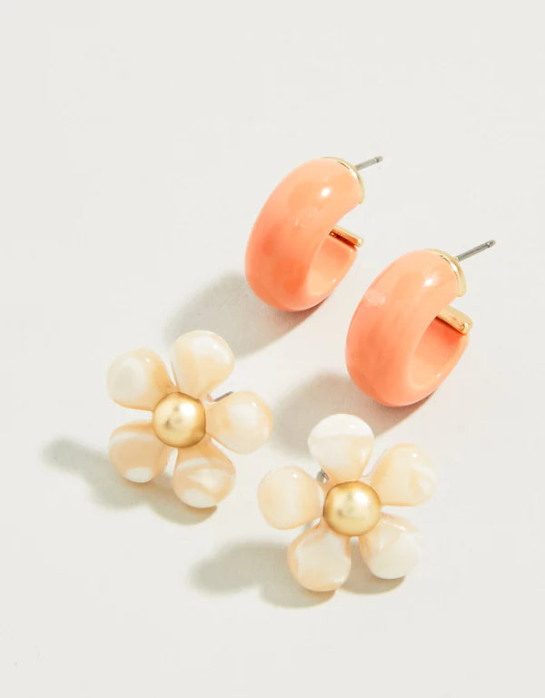 Sweet Song Earrings Set Cream/Coral-Lemons and Limes Boutique
