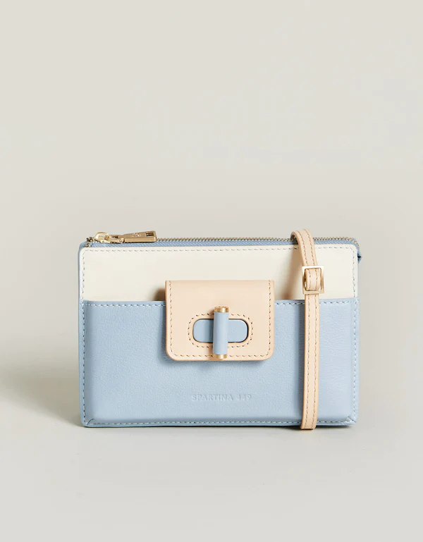 Spartina Siren Lindsey Phone Crossbody in Blue Fog Alabaster-Lemons and Limes Boutique