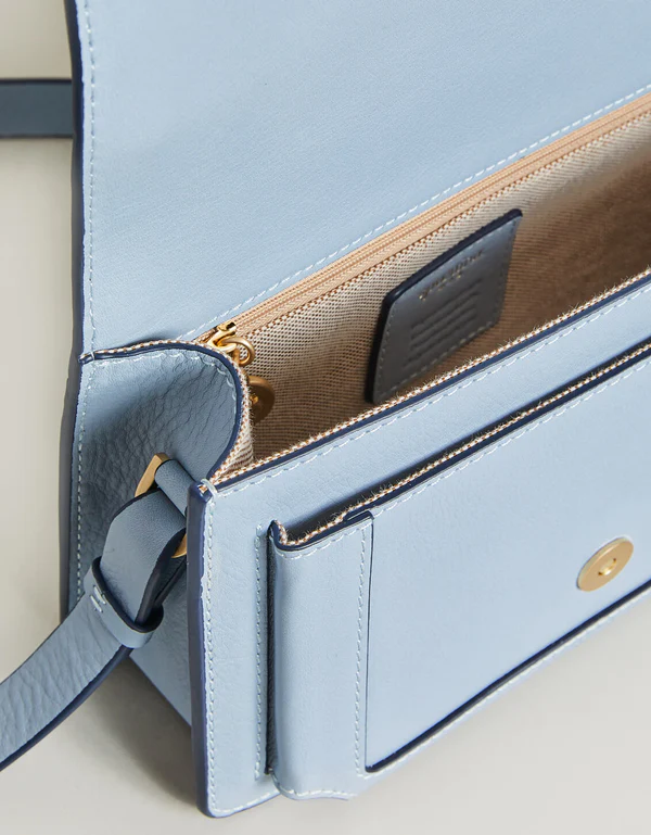 Spartina Siren Mia Crossbody in Blue Fog-Lemons and Limes Boutique