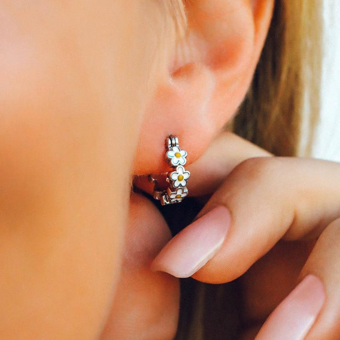 Painted Blooms Hoop Earrings Pura Vida-Earrings-Lemons and Limes Boutique