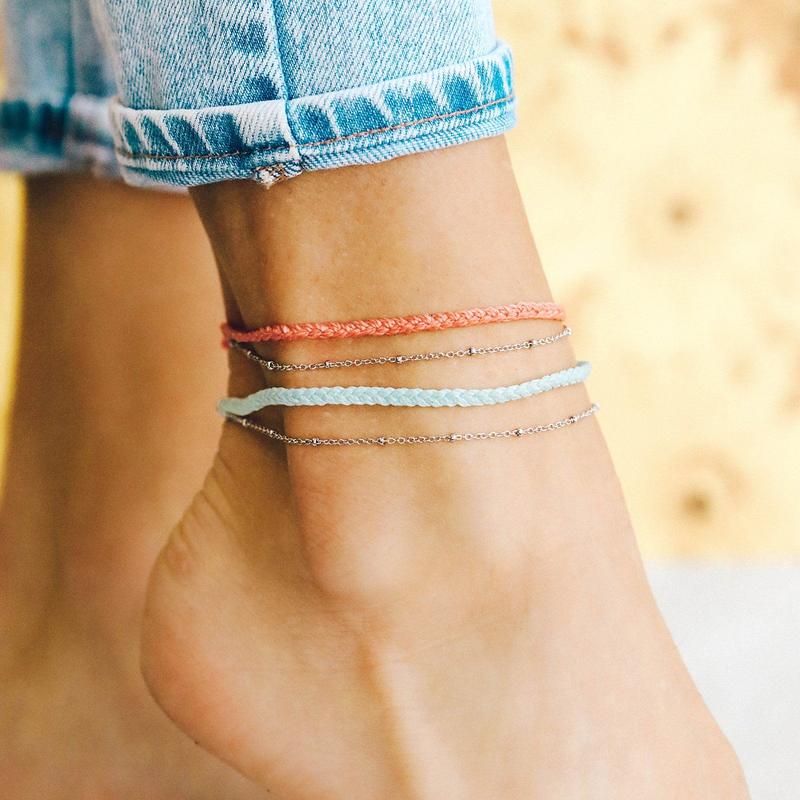 Satellite Anklet in Salmon Pura Vida--Lemons and Limes Boutique