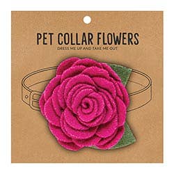 MD Pet Collar Flower-Magenta--Lemons and Limes Boutique