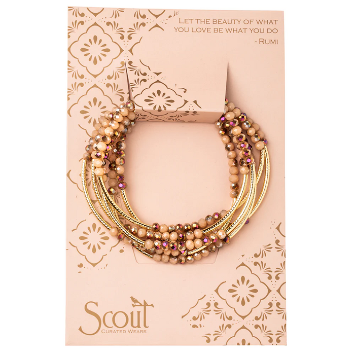 Scout Wrap-Bracelet/Necklace in Dune Gold-Lemons and Limes Boutique
