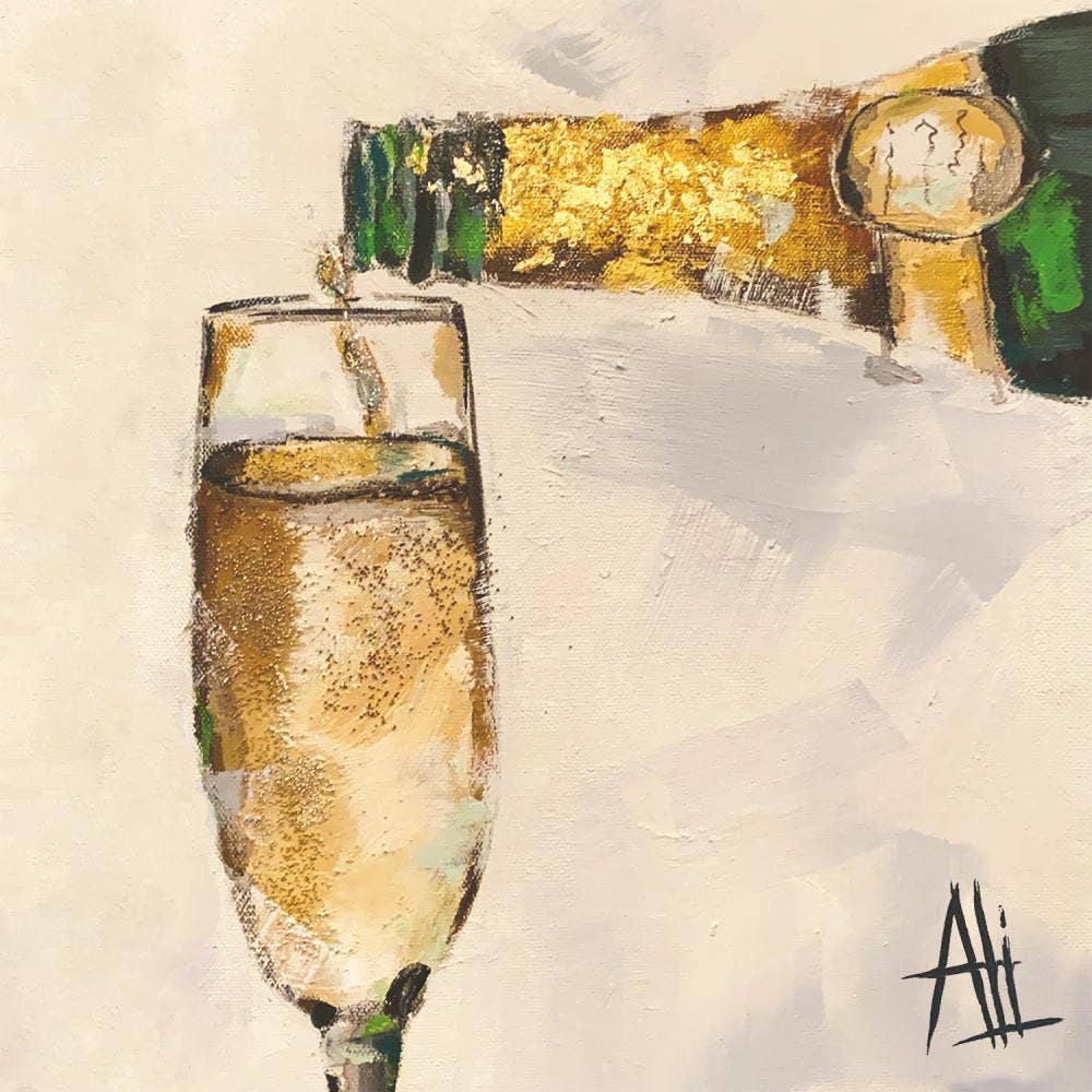 Beverage Napkin The Art of Champagne-Lemons and Limes Boutique