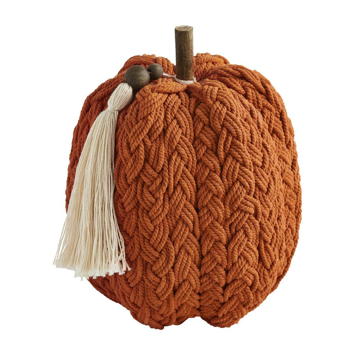 Orange Braided Pumpkin-Shelf & Table Accents-Lemons and Limes Boutique