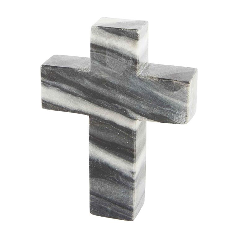 Gray Marble Cross-Shelf & Table Accents-Lemons and Limes Boutique