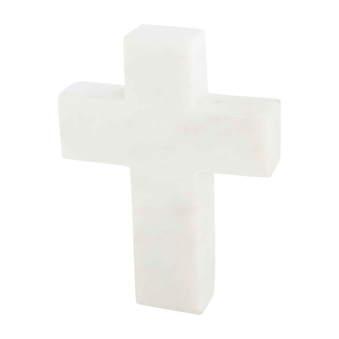 White Marble Cross-Shelf & Table Accents-Lemons and Limes Boutique