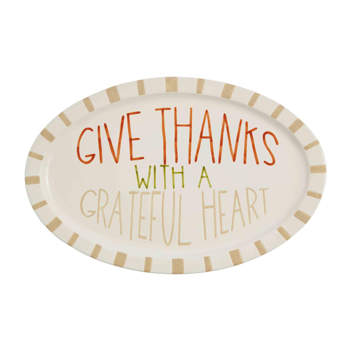 Grateful Heart Platter-Platters & Trays-Lemons and Limes Boutique