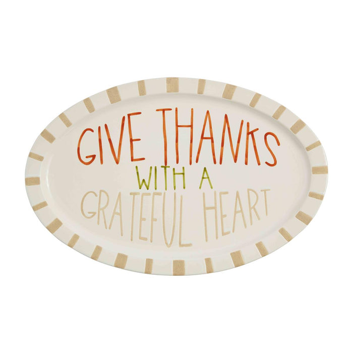 Grateful Heart Platter-Platters & Trays-Lemons and Limes Boutique