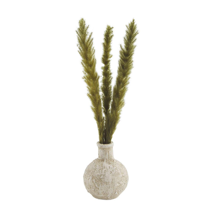 Green Preserved Pampas Vase-Botanicals-Lemons and Limes Boutique