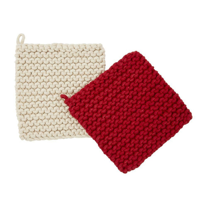 White Crochet Pot Holder Set-Accessories-Lemons and Limes Boutique