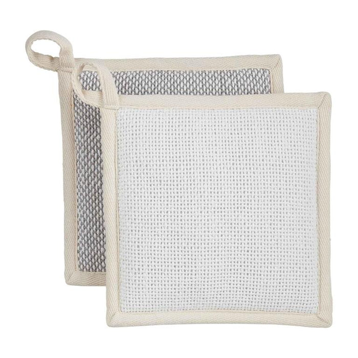 White Woven Pot Holders-Accessories-Lemons and Limes Boutique