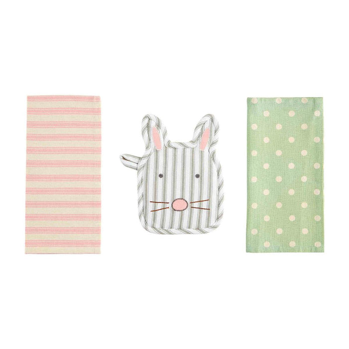Bunny Pot Holder and Towel Set-Assorted--Lemons and Limes Boutique